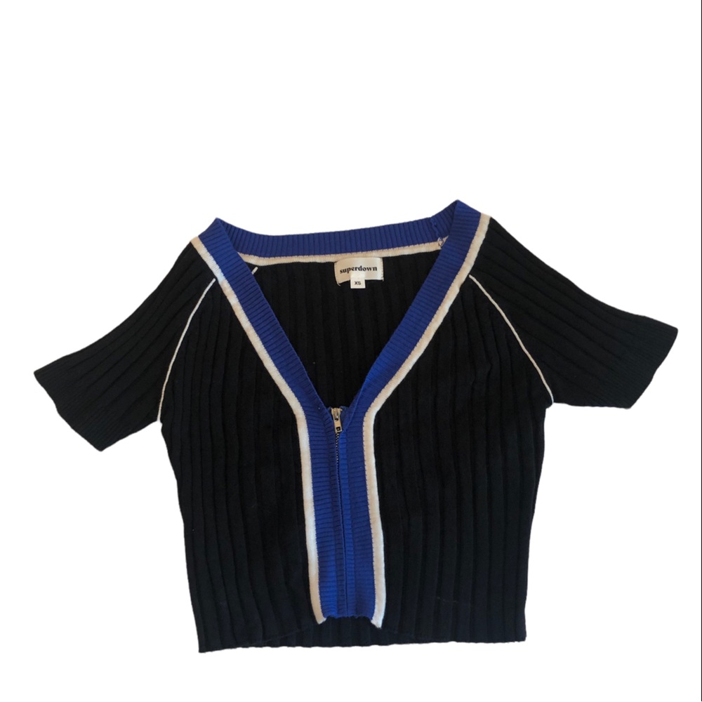 Superdown zip up shirt - XS